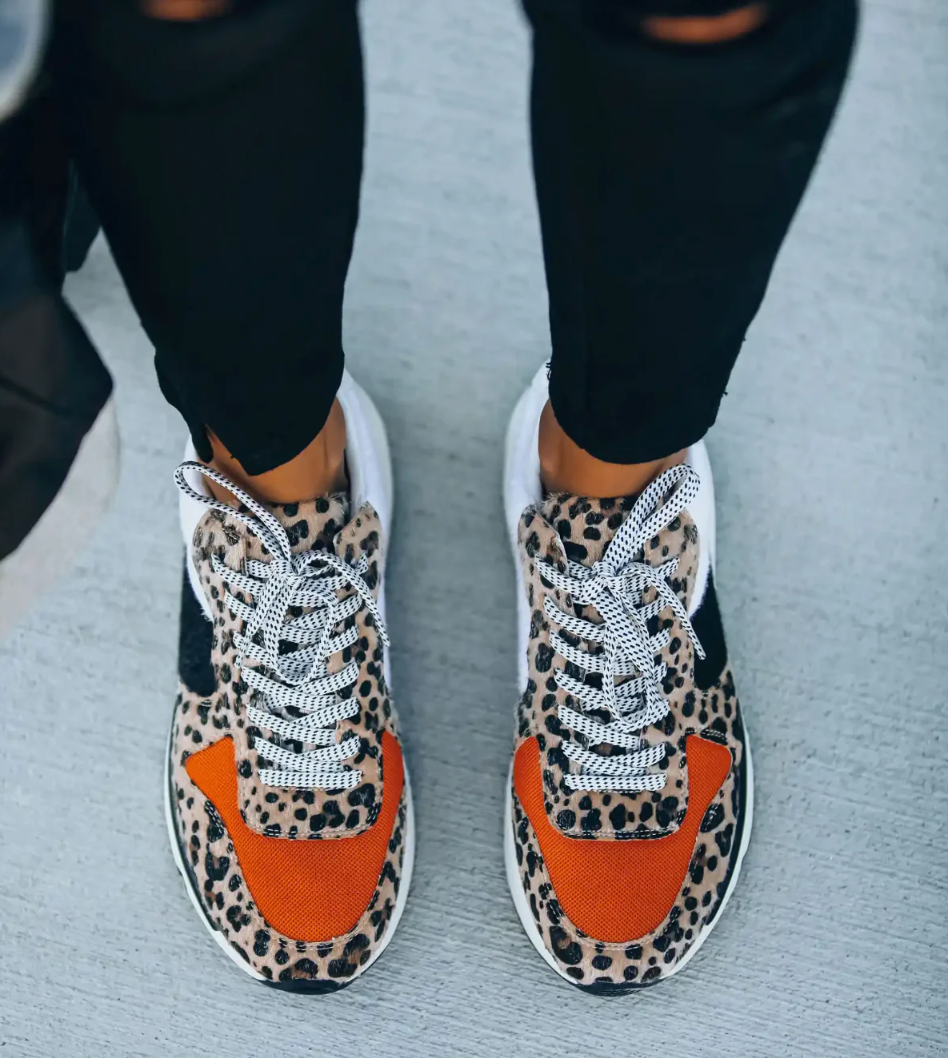 Zoe - Trendy Sneakers met Leoprint